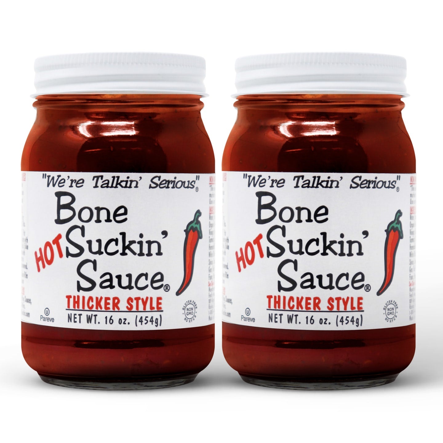 Bone Suckin' Sauce Hot Thicker Style, 16 oz, 2 pack