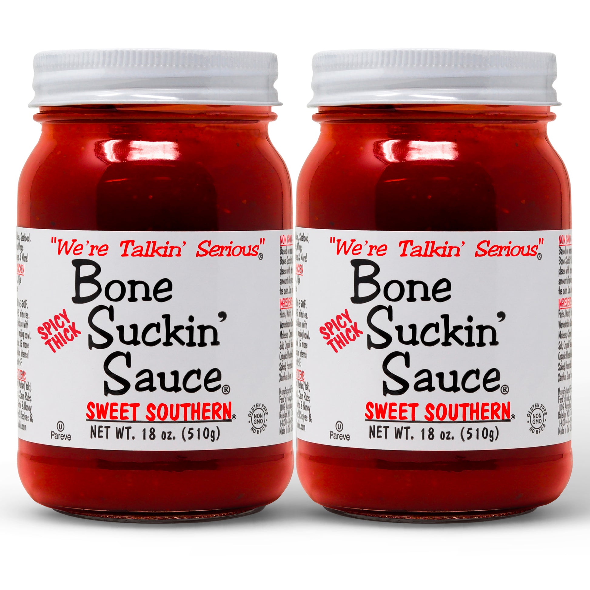 Bone Suckin' Spicy Thick Sweet Southern Sauce®. 2 pack