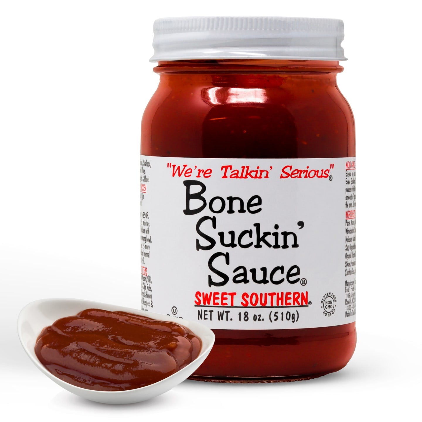 Bone Suckin' Sauce®, Sweet Southern® 18 oz., Based on our award winning family recipe, our Bone Suckin’ Sauce®, Sweet Southern® is guaranteed to please with its sweetness, flavor & just the right amount of spices. Great for grilling & using in the oven. Use amply for that Bone Suckin’ Flavor®!