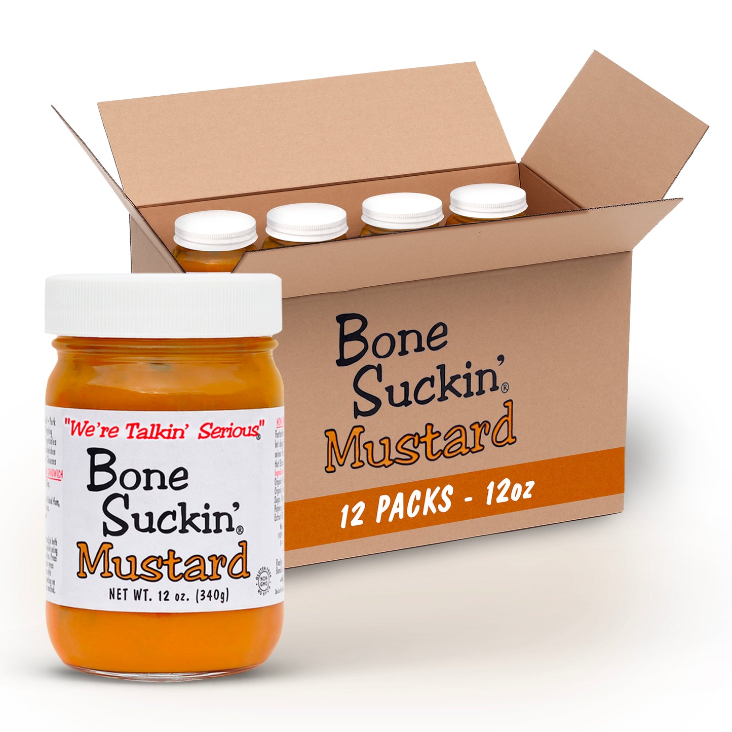 12 pack of Bone Suckin Mustard
