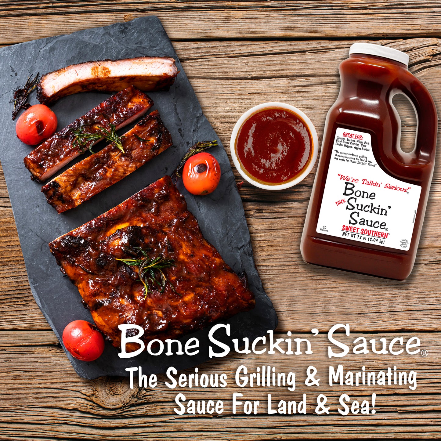 Bone Suckin' Sauce Thick Sweet Southern, 72 oz