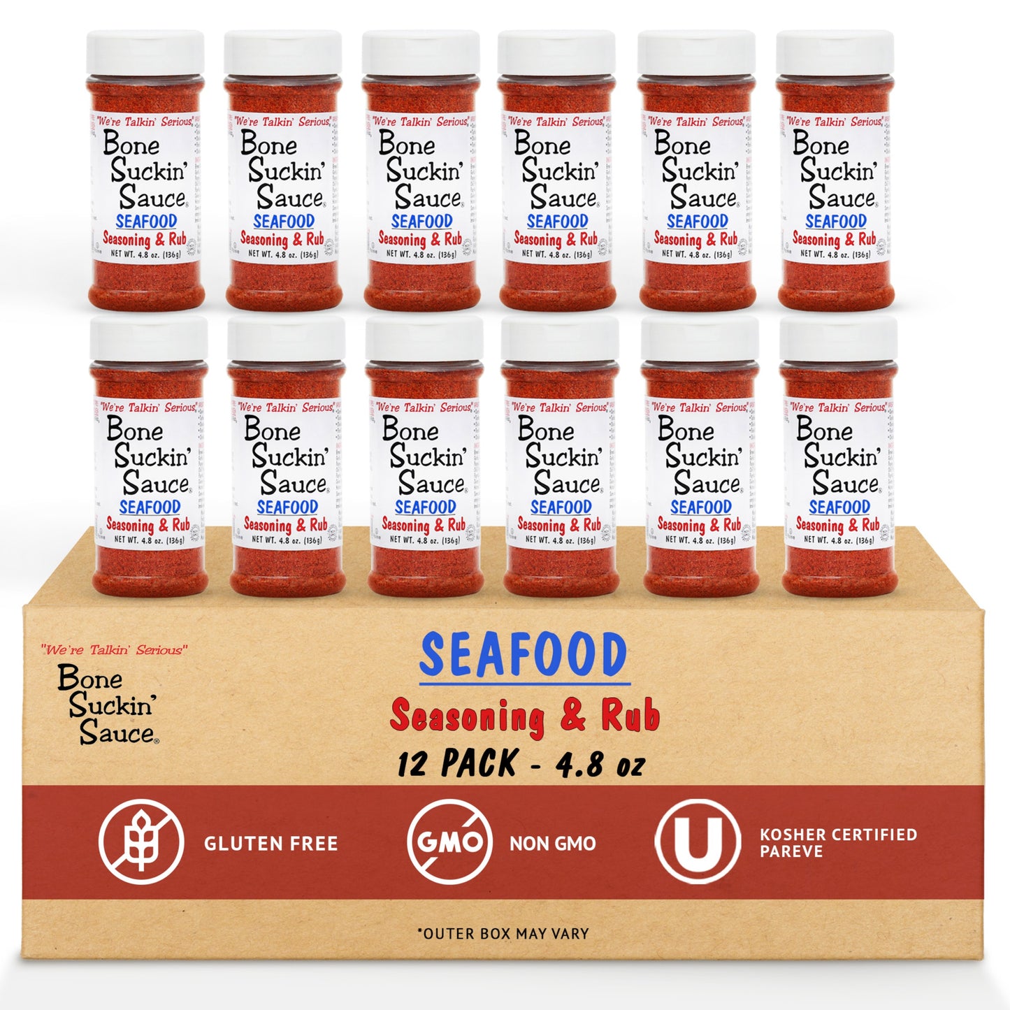 Bone Suckin'® Seafood Seasoning & Rub, 4.8 oz. 12 pack