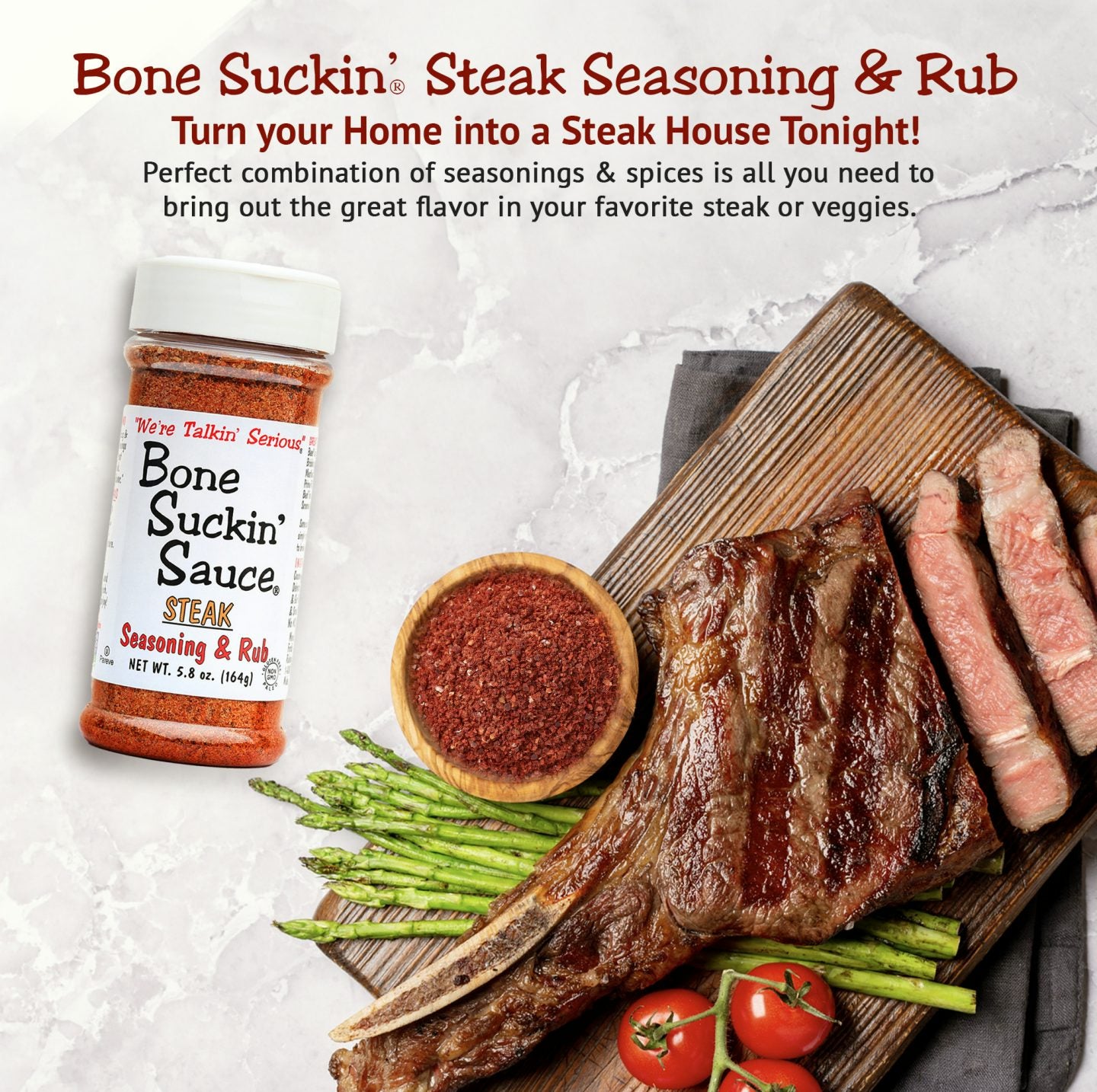 Bone Suckin’® Steak Seasoning & Rub 5.8 oz.