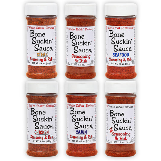 Bone Suckin Seasoning & Rub Variety 6 pack