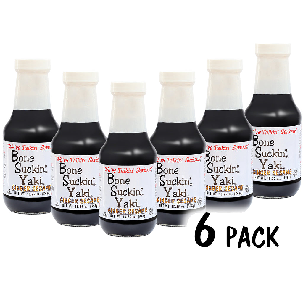 Bone Suckin'® Yaki®, Ginger Sesame, 13.25 oz., 6 pack