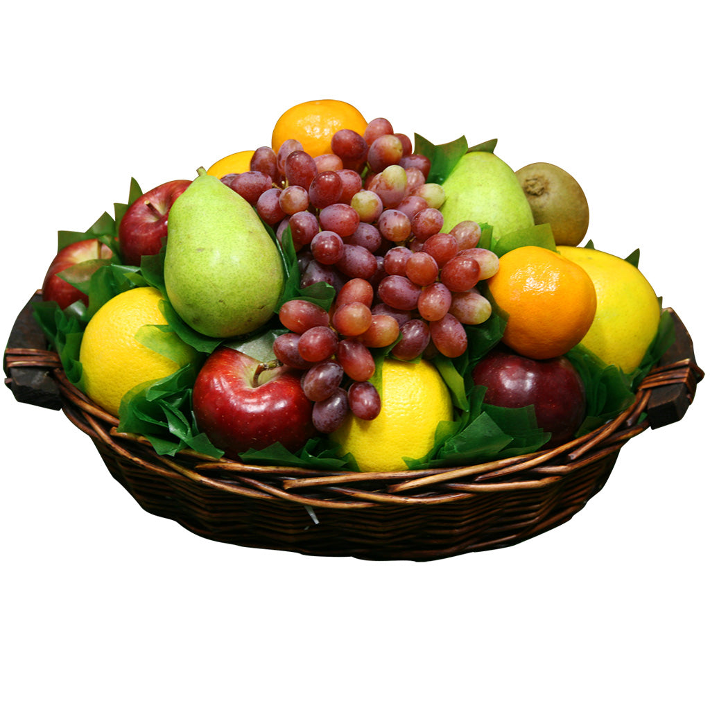 NOT AVAILABLE FOR SHIPPING. LOCAL DELIVERY OR PICKUP ONLY. The "All Occasion Fruit Basket" is brimmed with 12 pounds of the freshest hand packed seasonal Fruits!