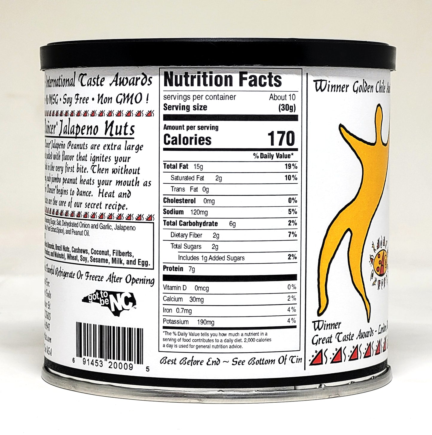 Fire Dancer Jalapeno Peanuts Nutrition Facts.