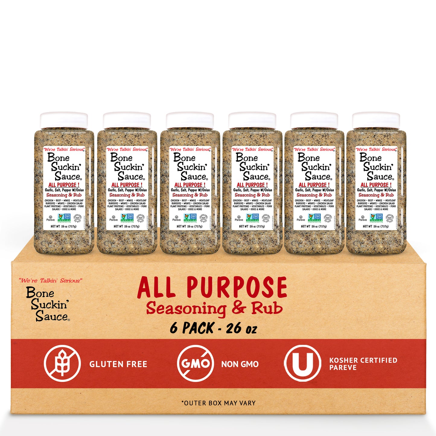 Bone Suckin' All Purpose!, 26 oz. Six pack.