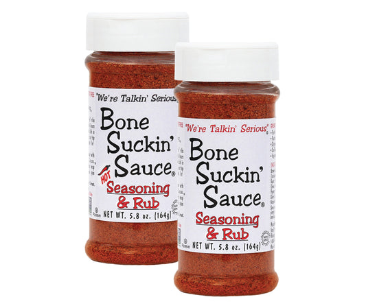 Bone Suckin' Seasoning & Rub Variety Pack, Original & Hot - 2 Pack.