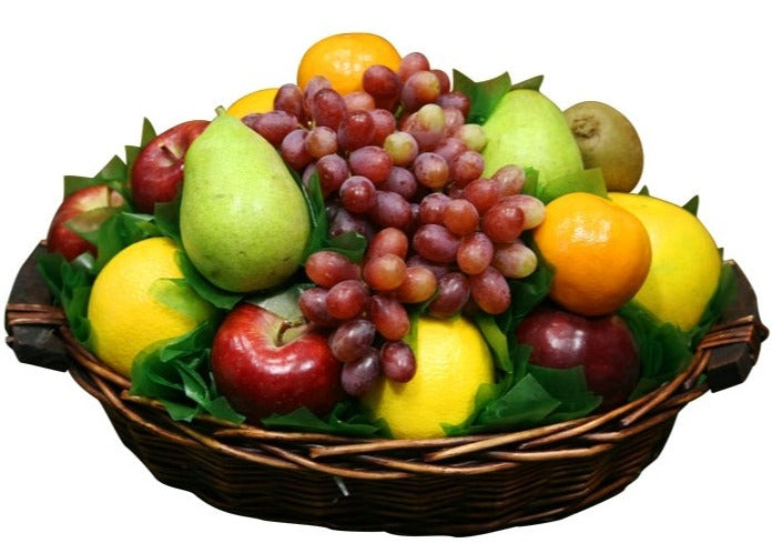 A Feast for the Senses The VIP Fruit Basket is a superior assortment of nature's freshest fruits and gourmet foods, combined to make a mouthwatering feast! This lovely basket holds 18 pounds of healthy, seasonal, mixed fresh fruits, hand-selected at their peak!