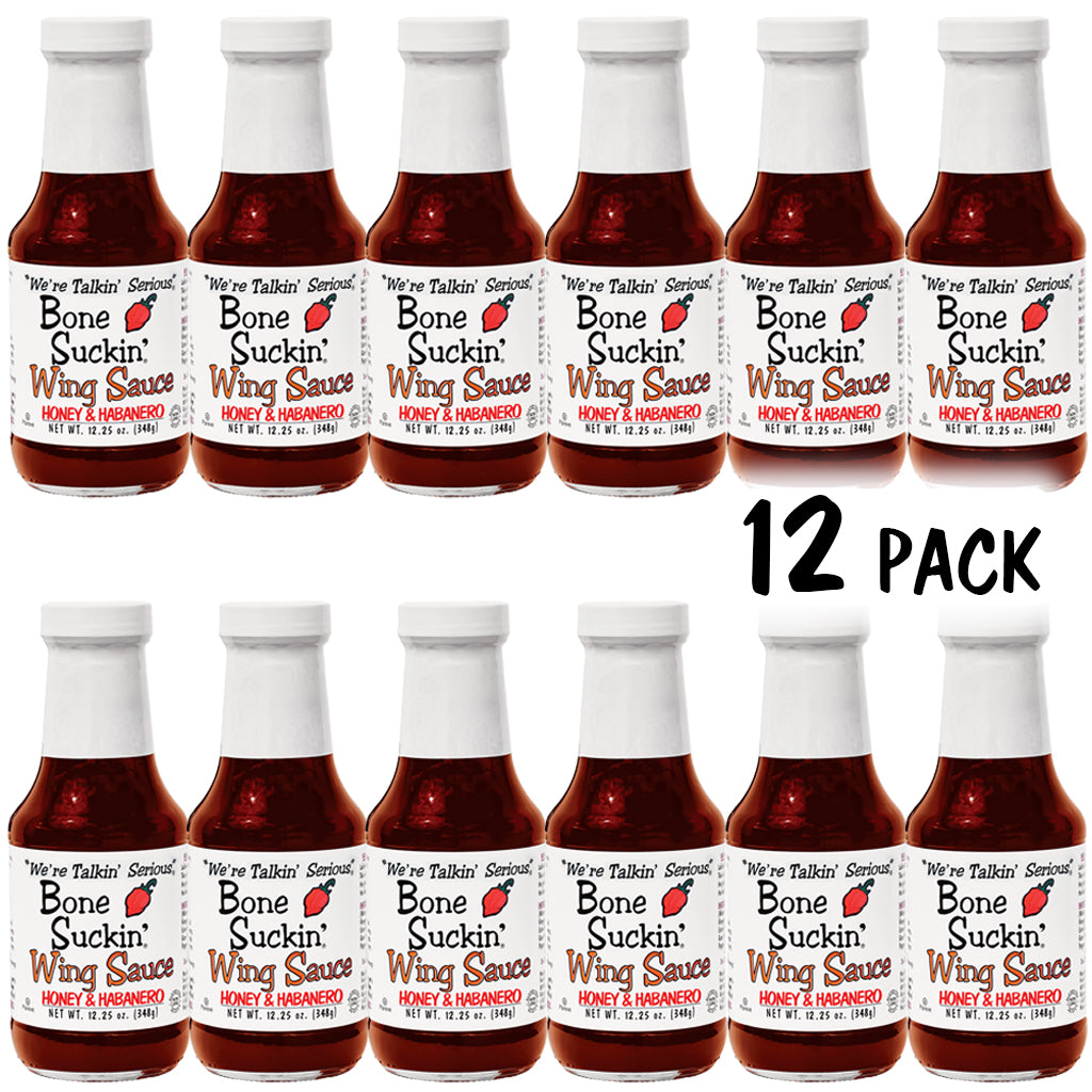 Bone Suckin'® Wing Sauce, Honey & Habanero, 12.25 oz, 12 pack