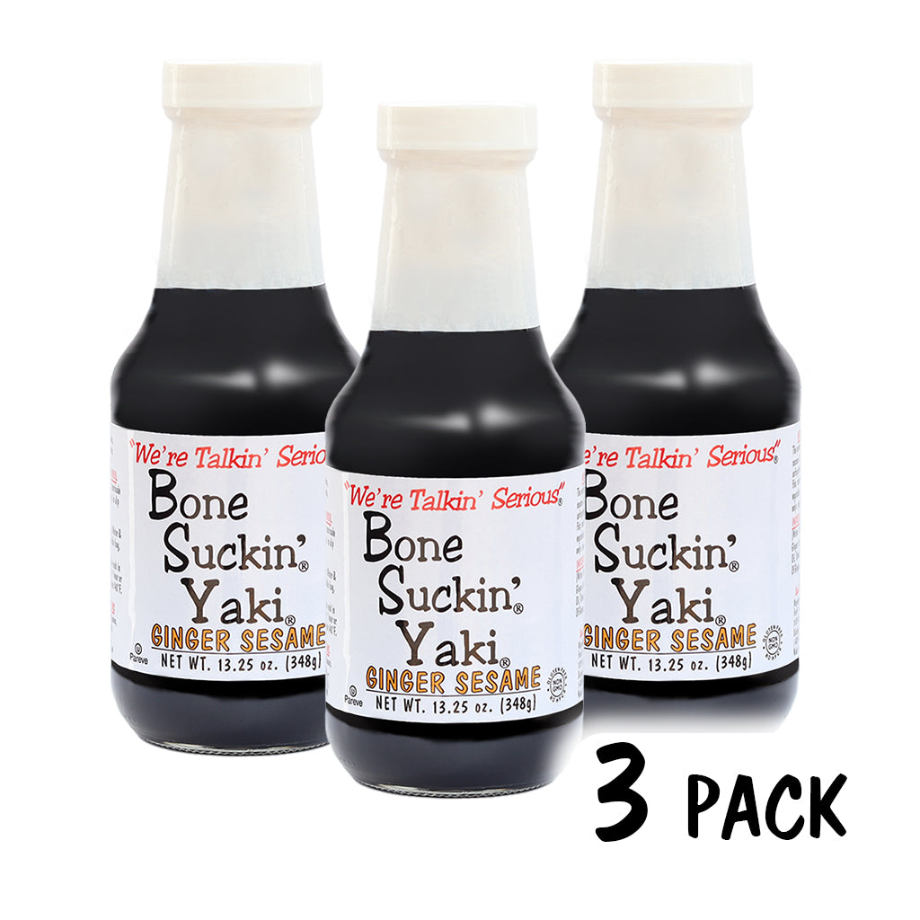 Bone Suckin'® Yaki®, Ginger Sesame, 13.25 oz., 3 pack