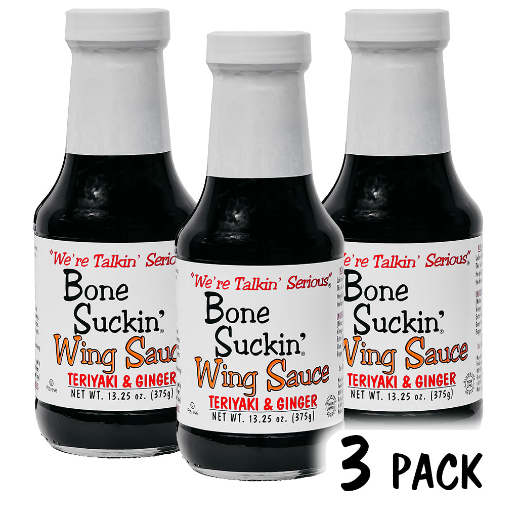 Bone Suckin'® Wing Sauce, Teriyaki & Ginger 3 pack, 13.25 oz.