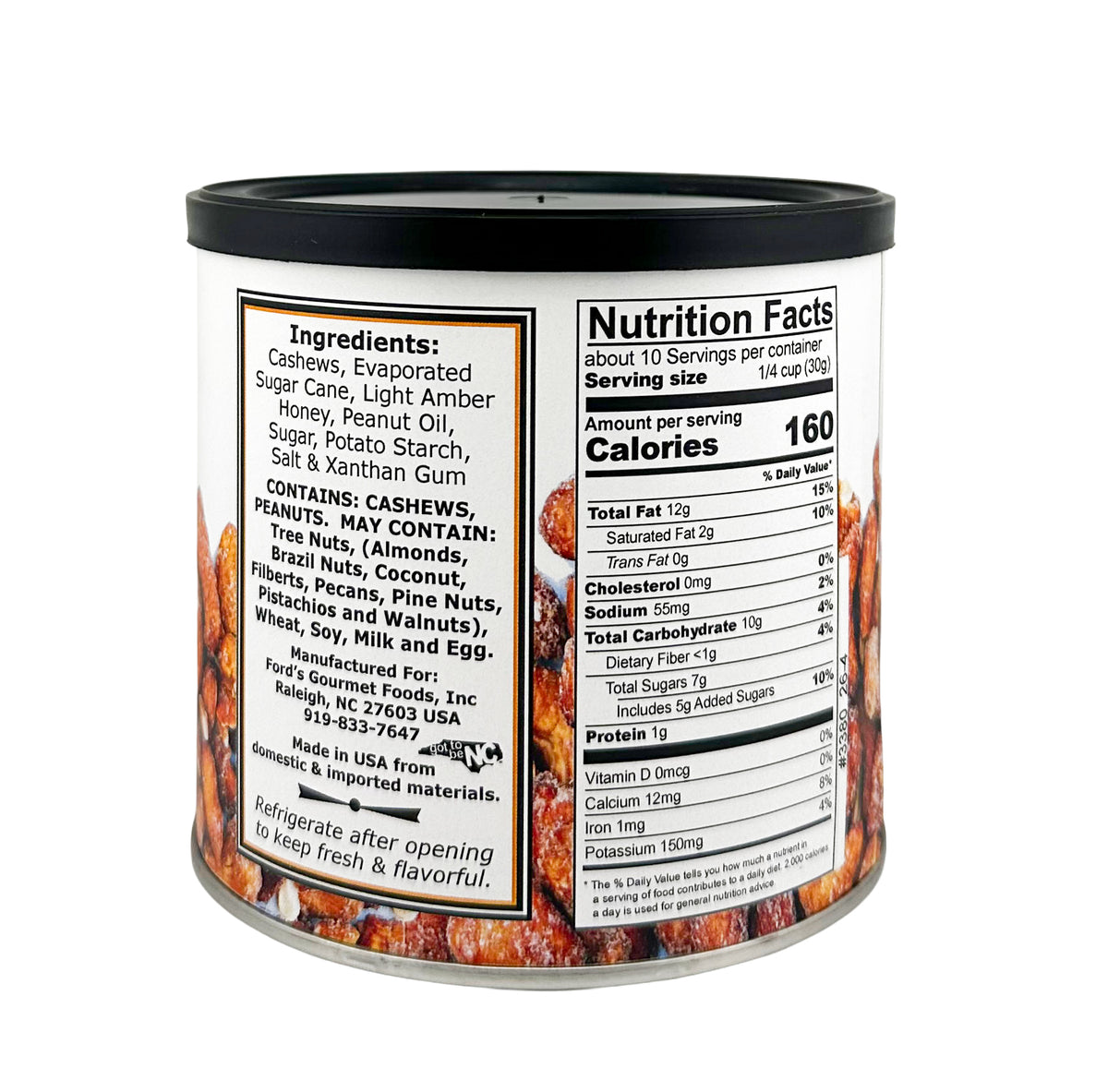 Southern Yum® Honey Roasted Gourmet Cashews - 11 oz.