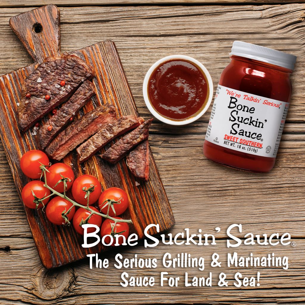 Bone Suckin' Sauce®, Sweet Southern® 18 oz., Based on our award winning family recipe, our Bone Suckin’ Sauce®, Sweet Southern® is guaranteed to please with its sweetness, flavor & just the right amount of spices. Great for grilling & using in the oven. Use amply for that Bone Suckin’ Flavor®!