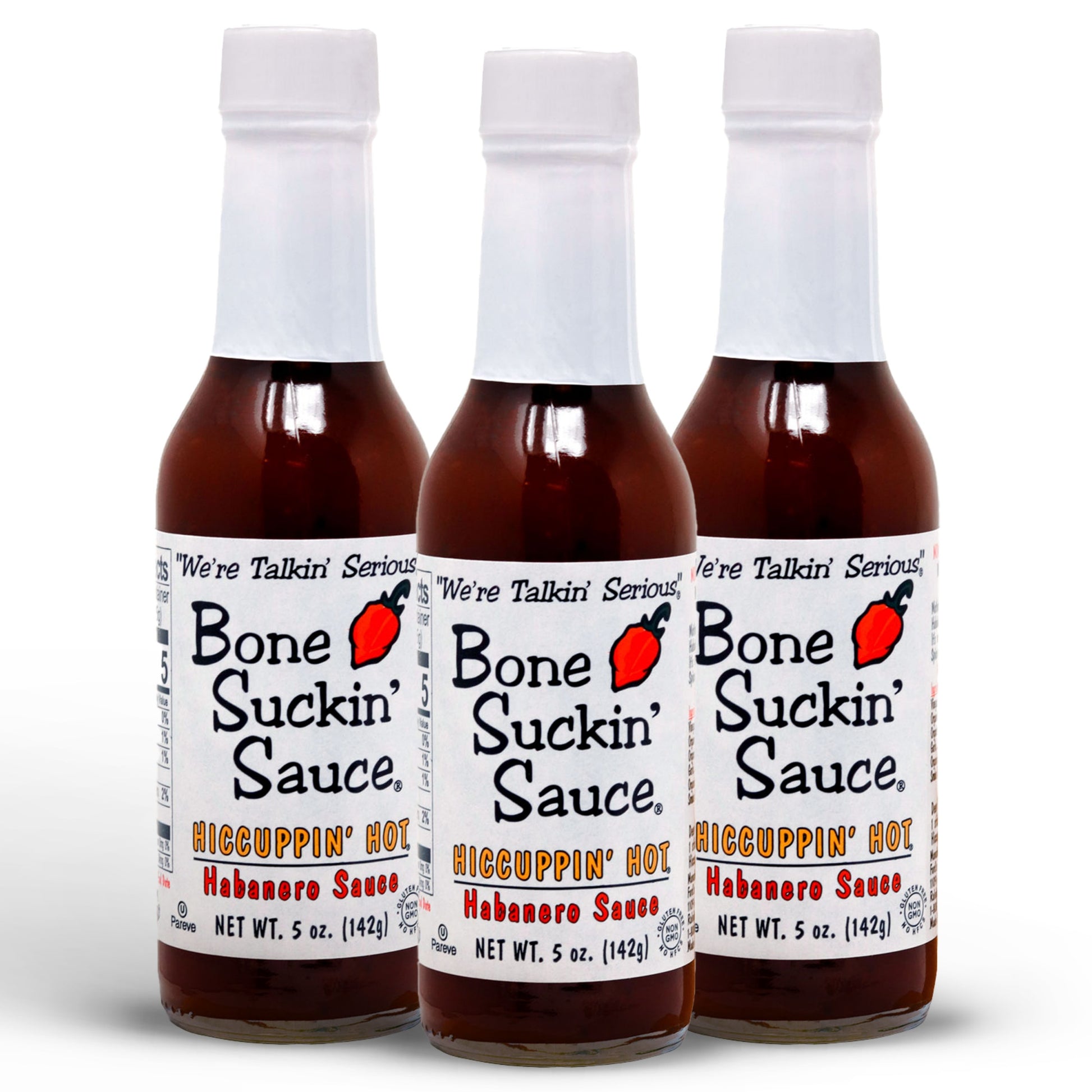 Bone Suckin'®, HICCUPPIN' Hot® Habanero Sauce, 5 oz., 3 pack