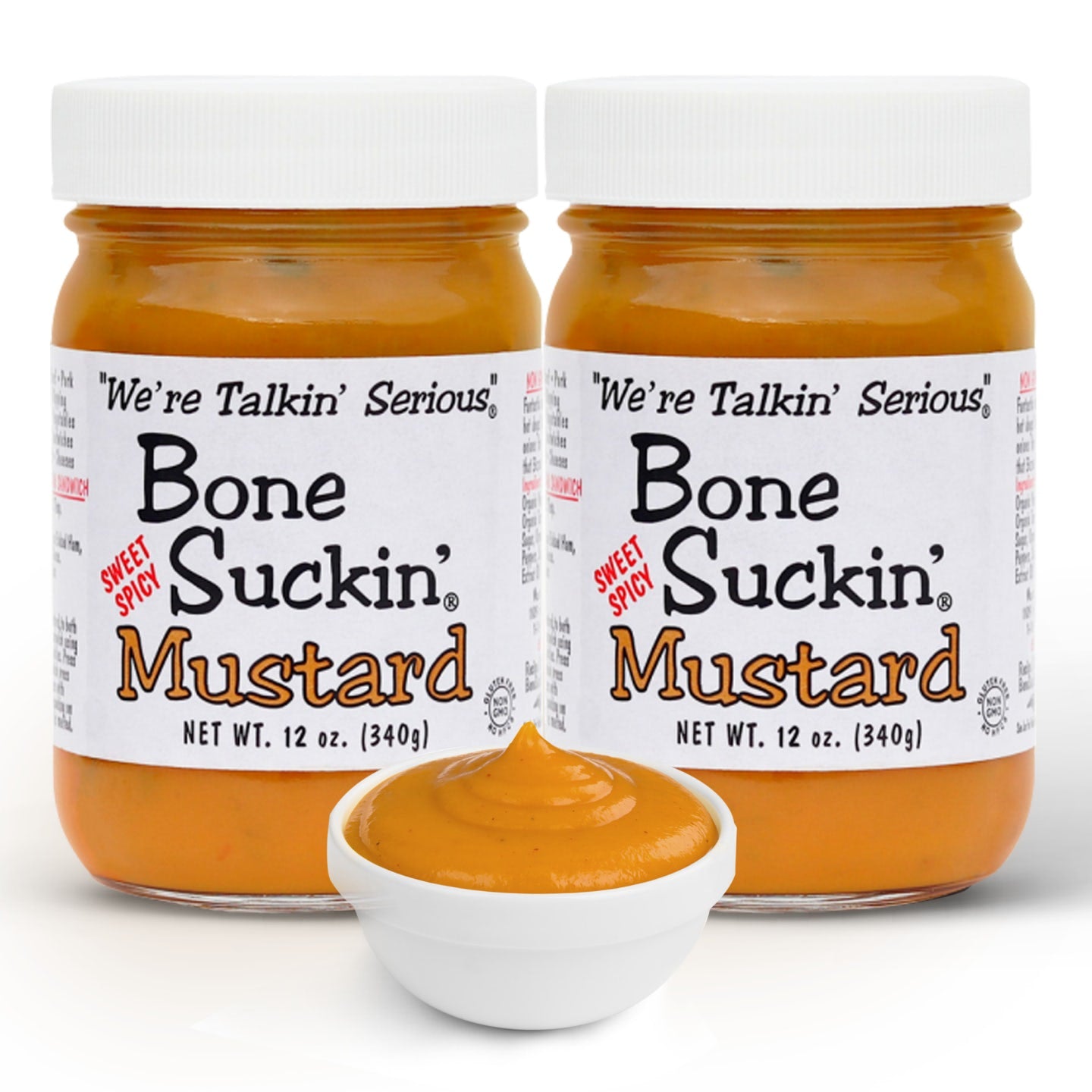 Bone Suckin Sweet Spicy Mustard, 12 oz, 2 pack.