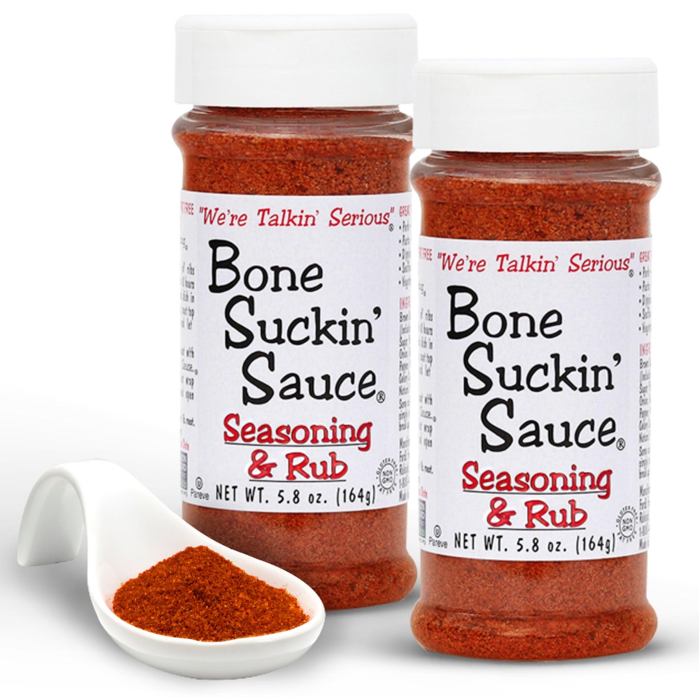 Bone Suckin' Seasoning & Rub, Original Blend, 5.8 Oz - Grilling Rubs, Dry Steak Rub, Great on Ribs, Pork, Beef, Chicken, Seafood, Pasta, Vegetables, Steaks - Gluten Free, Fat Free 2 pack