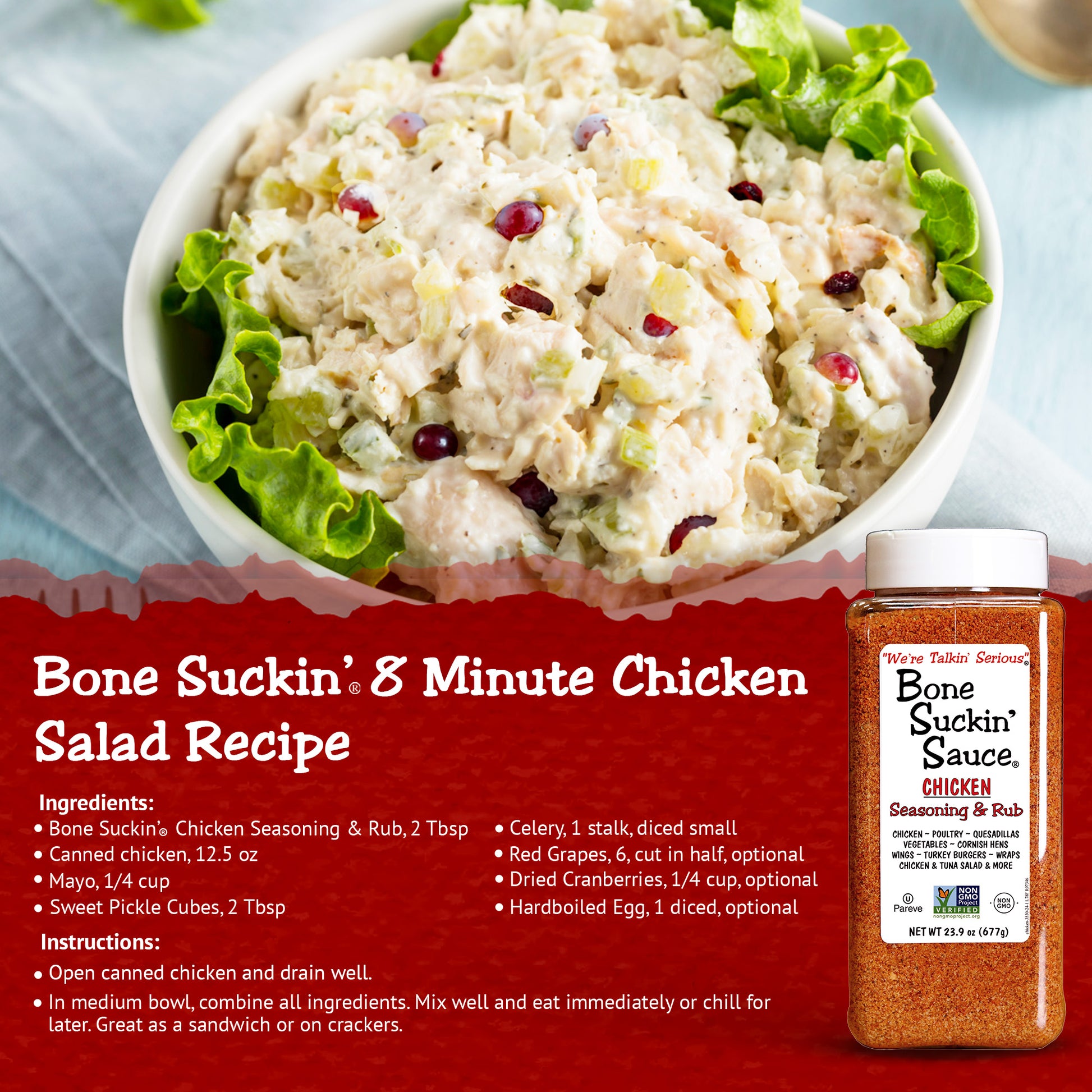 Bone Suckin' 8 minute Chicken Salad Recipe