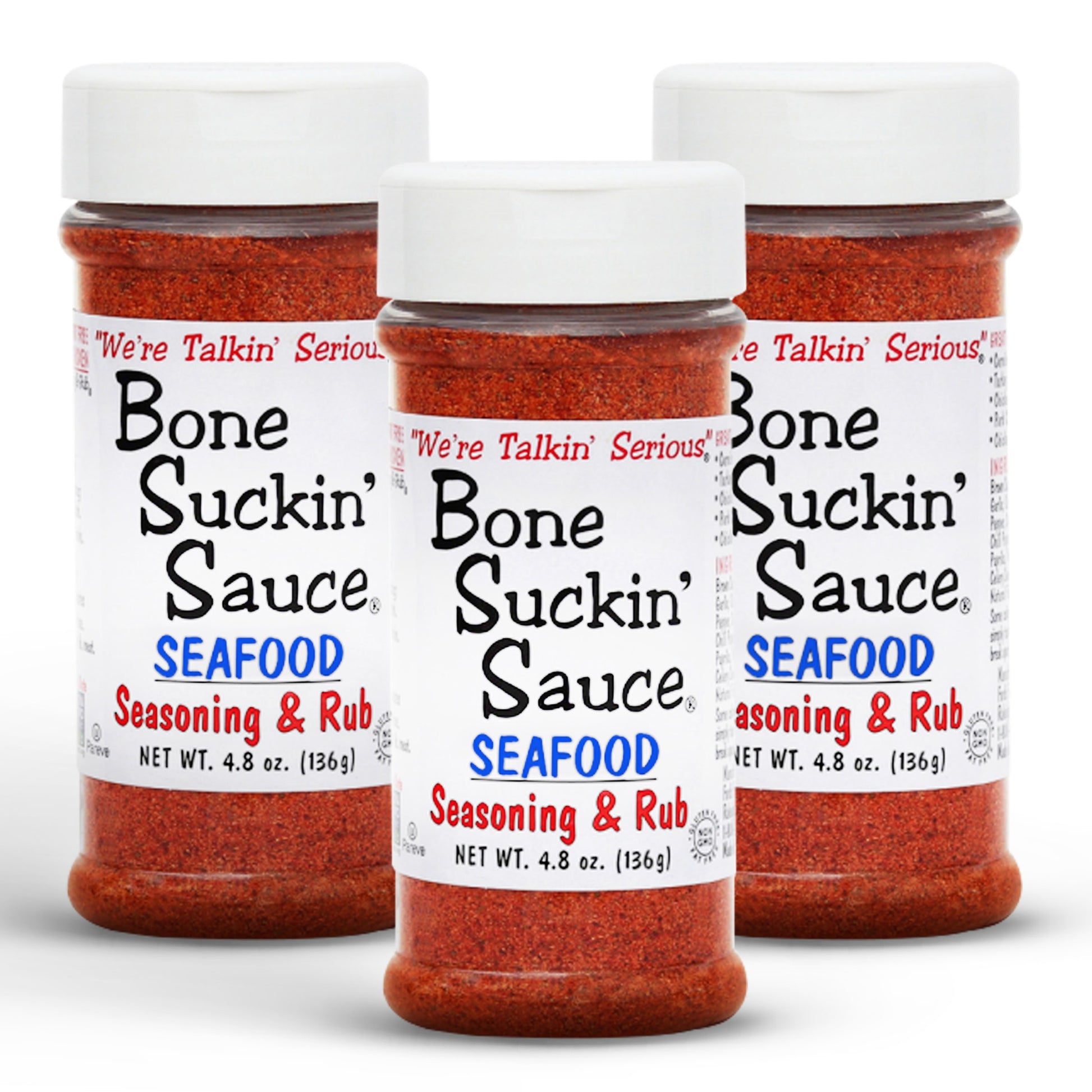 Bone Suckin'® Seafood Seasoning & Rub, 4.8 oz. 3 pack