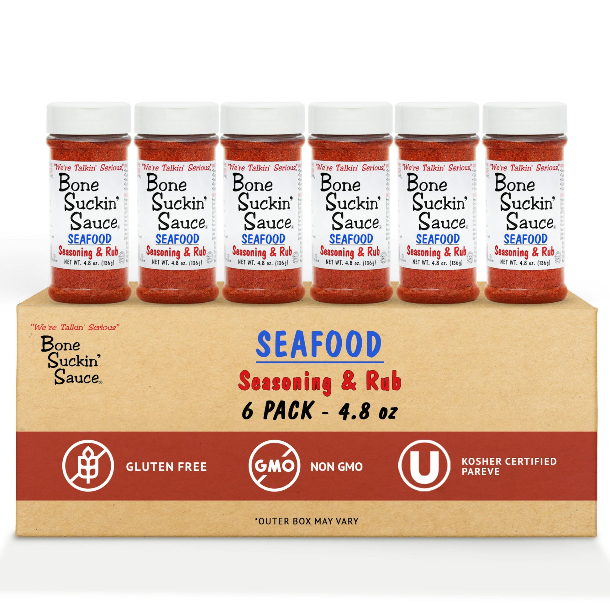 Bone Suckin'® Seafood Seasoning & Rub, 4.8 oz. 6 pack