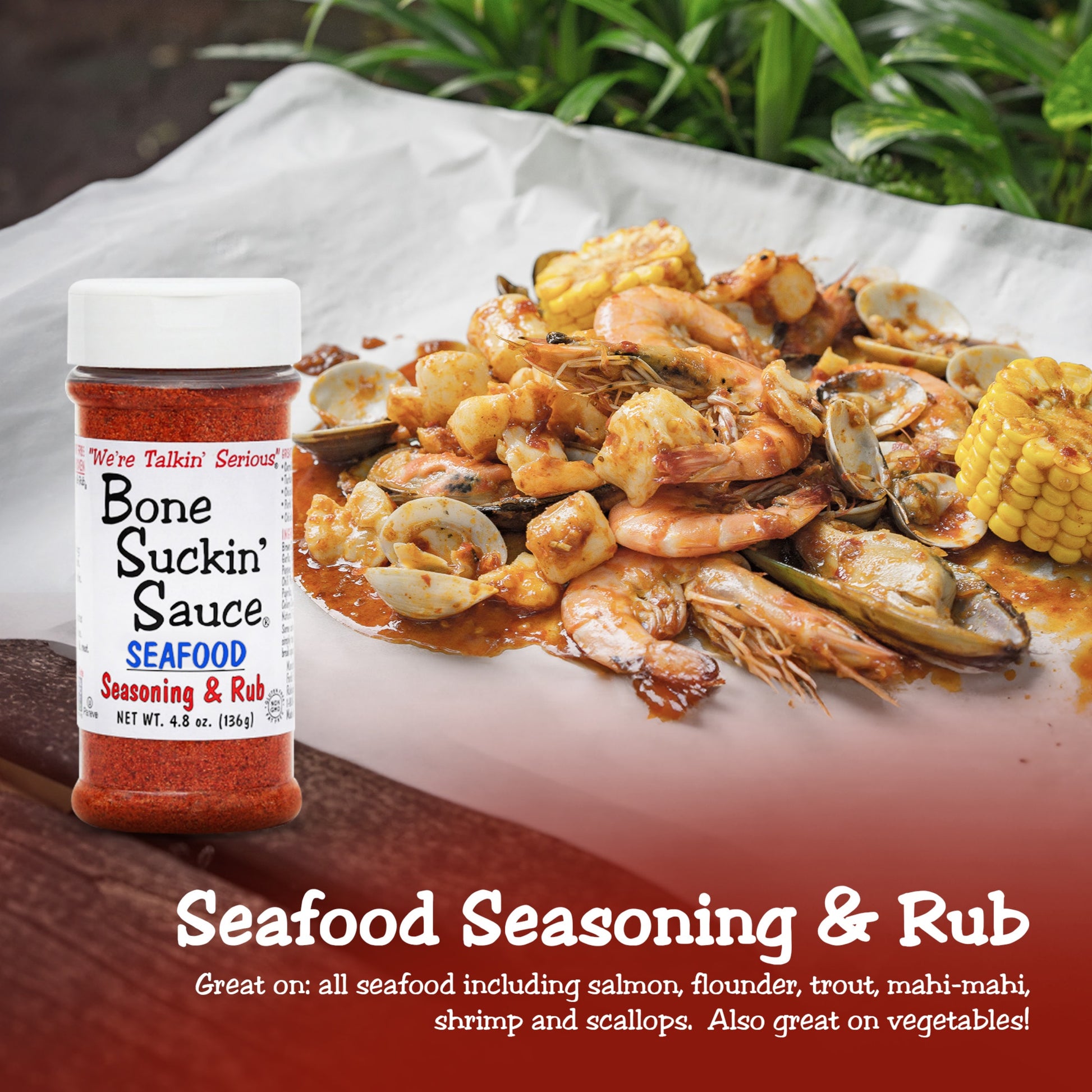 Bone Suckin'® Seafood Seasoning & Rub, 4.8 oz