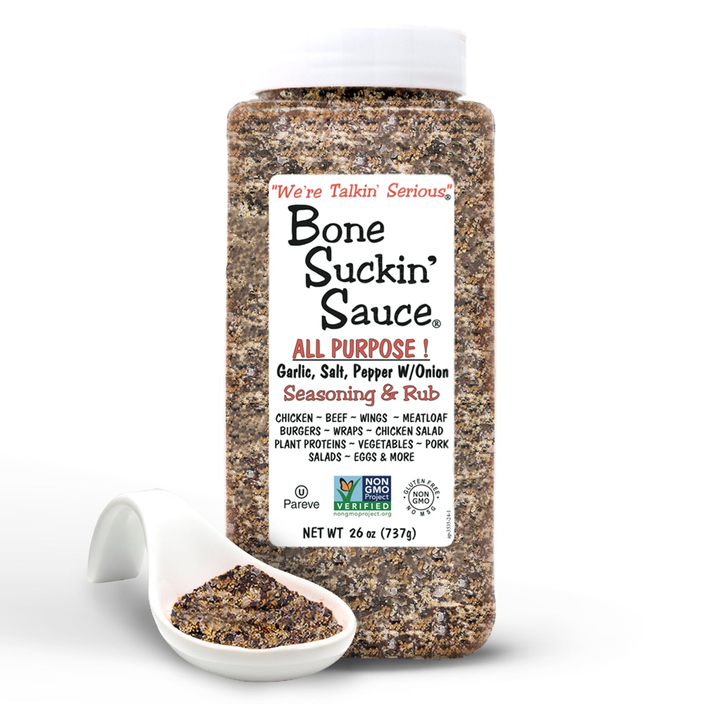 TRY IT ON EVERYTHING:&nbsp;Bone Suckin'® All Purpose Seasoning &amp; Rub is not only for Grilling, Smoking, Marinating, Slow Cooking, BBQing, Air Fryer, Microwave or in the Oven but also sprinkle on your salad or on your sandwiches for an exciting treat! Unique Blend: Our blend will make the most savory steaks you've ever had!