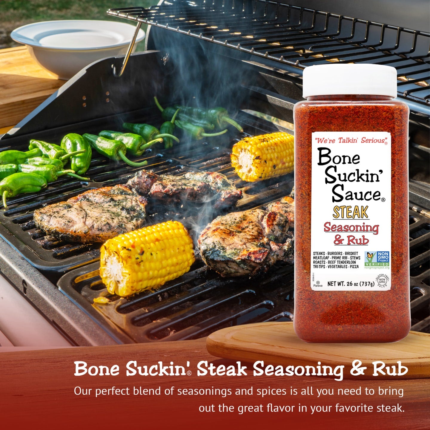 Bone Suckin' Steak Seasoning & Rub 26 oz.