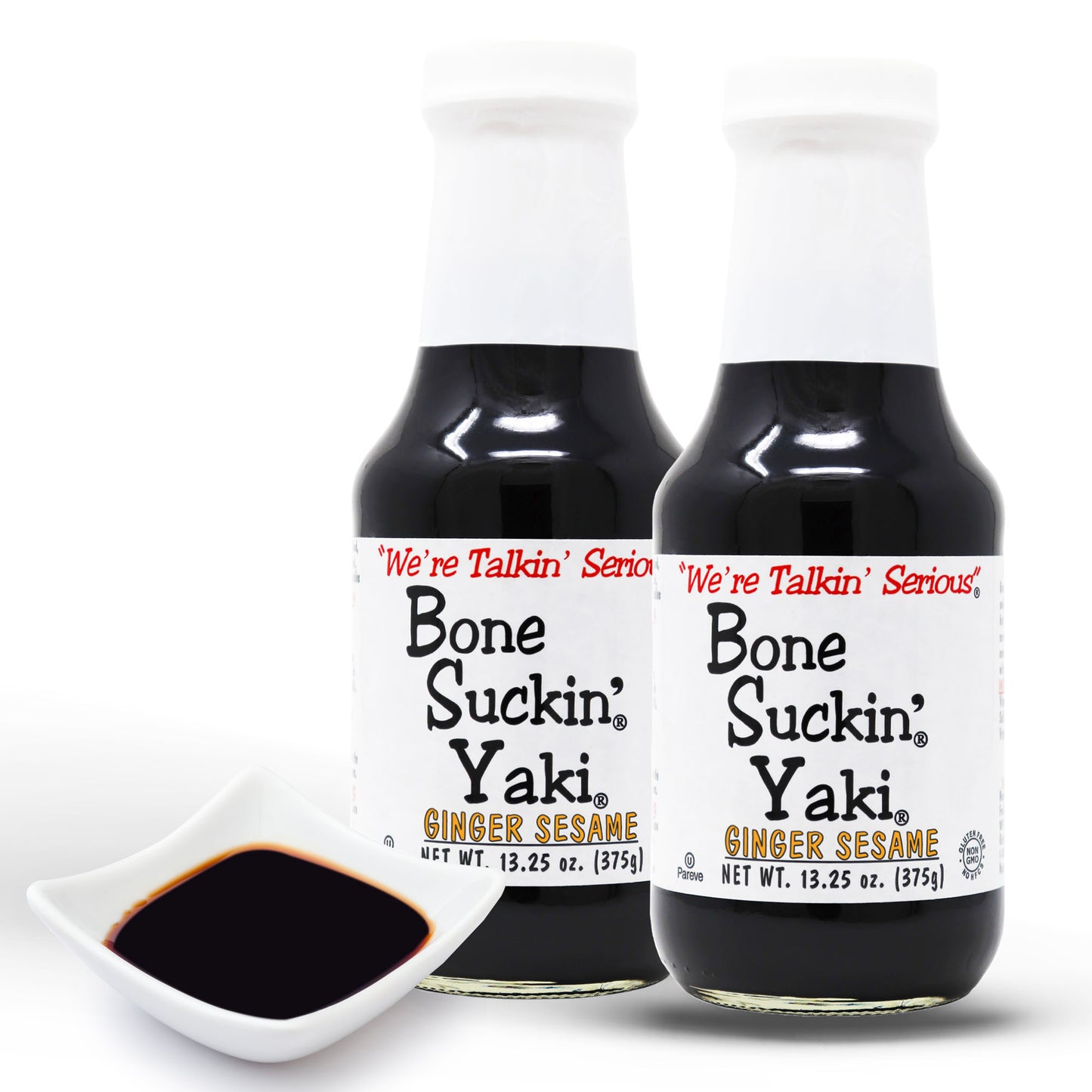 Bone Suckin'® Yaki®, Ginger Sesame, 13.25 oz. The perfect blend of Zesty ginger, the nutty taste of sesame & the smooth finish of tamari, adds an unforgettable flavor to any dish.