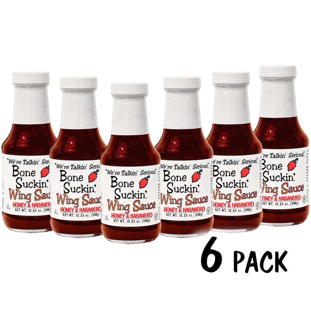 Bone Suckin'® Wing Sauce, Honey & Habanero, 12.25 oz, 6 pack
