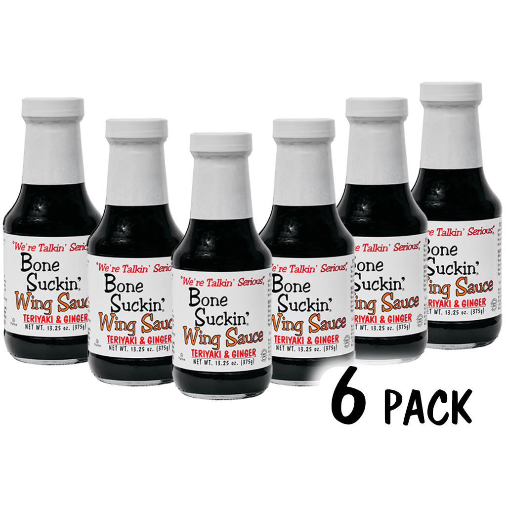 Bone Suckin'® Wing Sauce, Teriyaki & Ginger 6 pack, 13.25 oz.