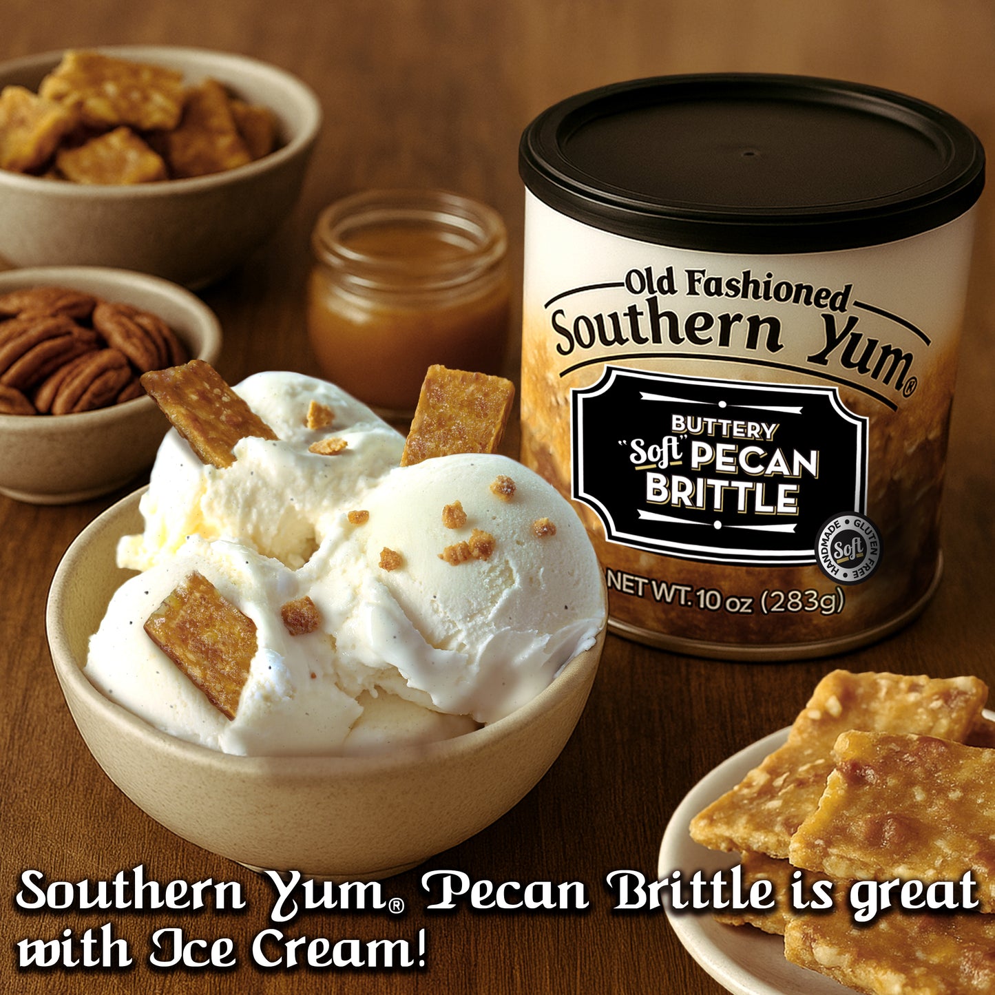 Southern Yum® Pecan Brittle, 10 oz - Tin