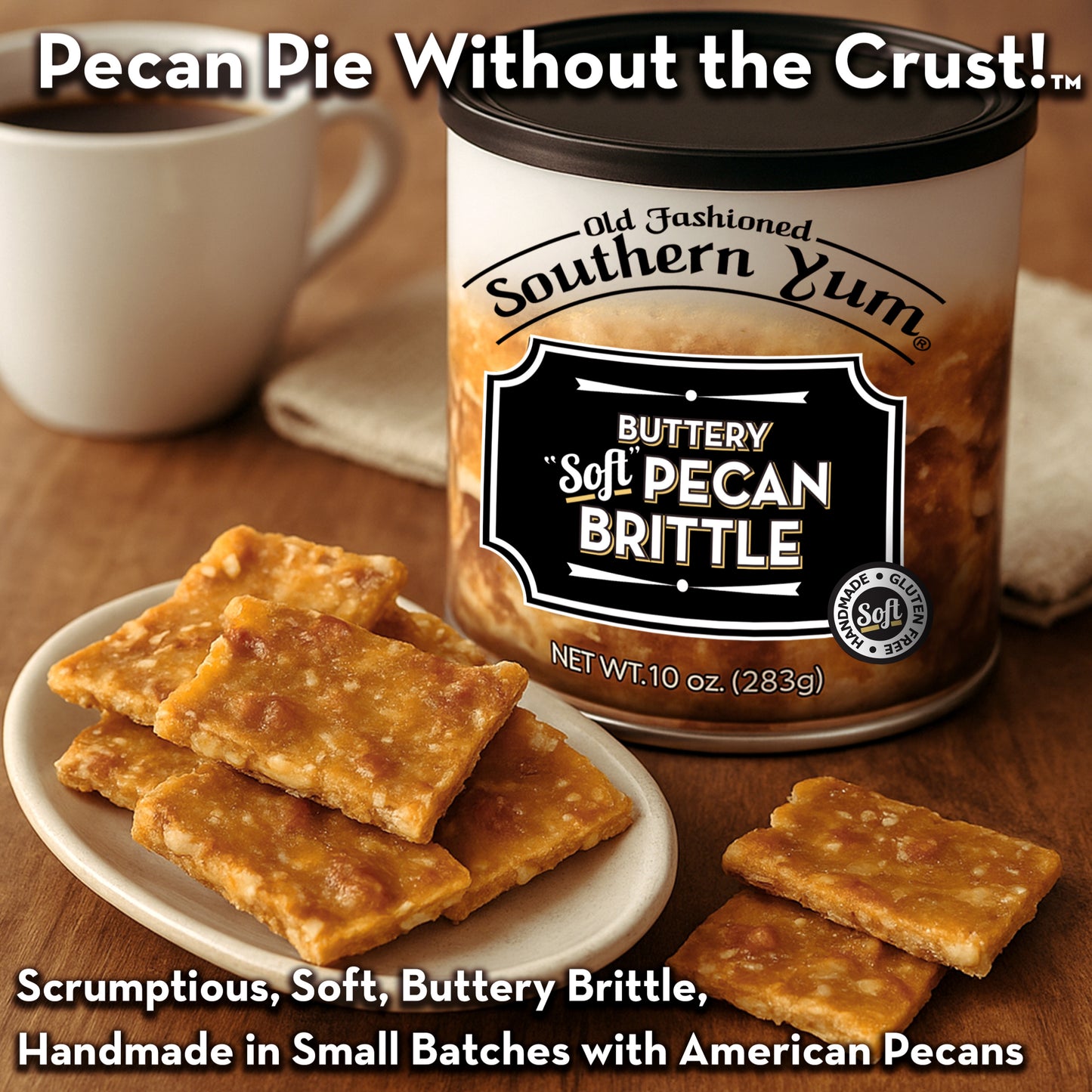 Southern Yum® Pecan Brittle, 10 oz - Tin