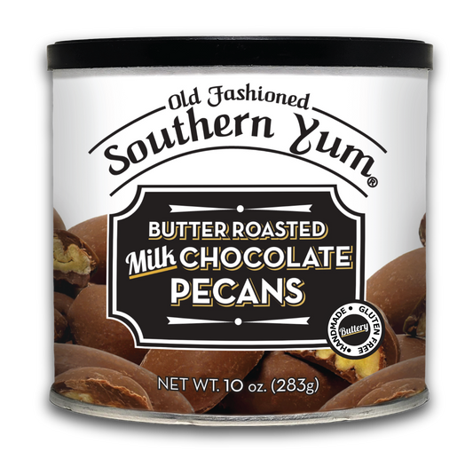 Southern Yum Butter Roasted Chocolate Pecans, 10 oz. Tin