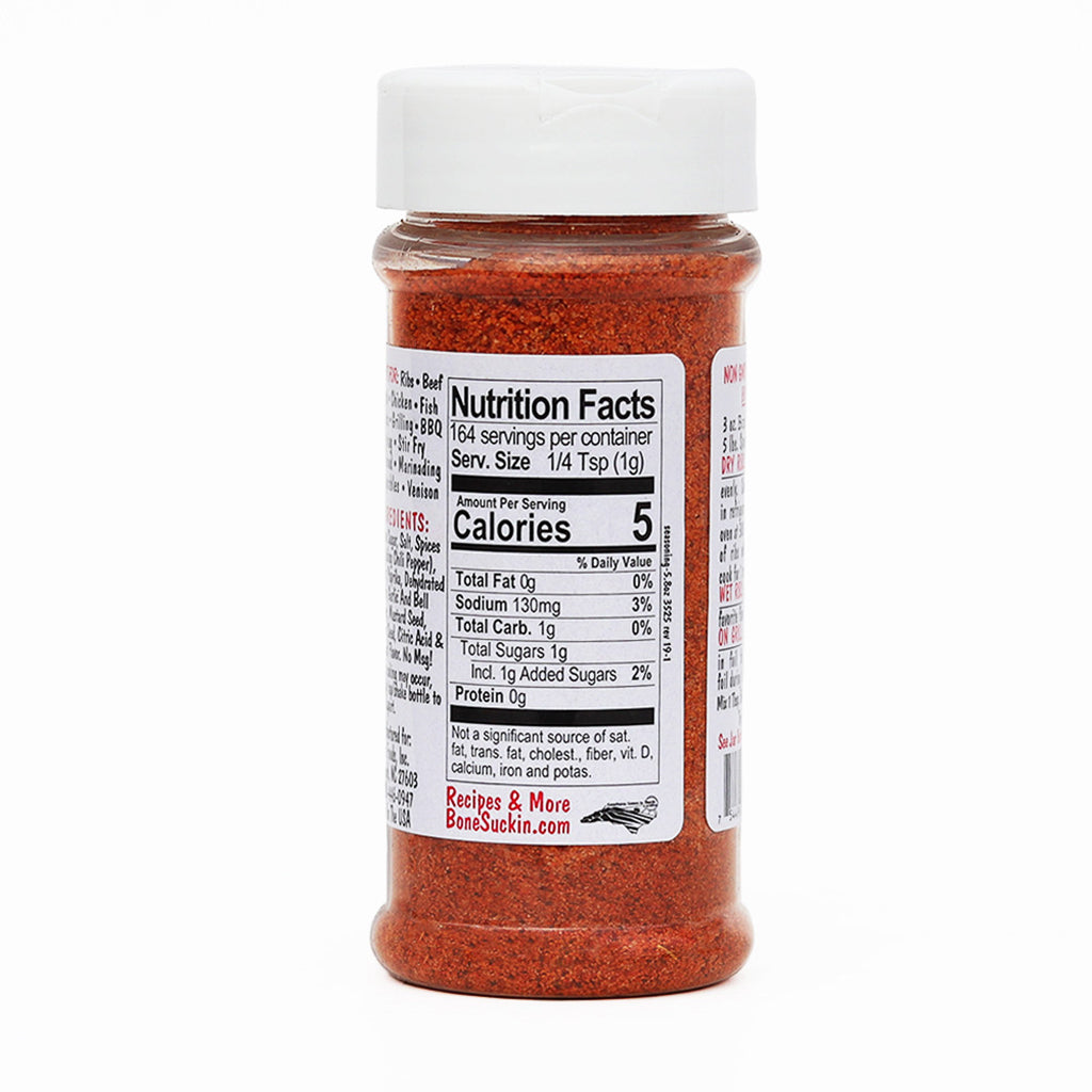 Bone Suckin’® Seasoning & Rub, 5.8 oz. nutrition facts