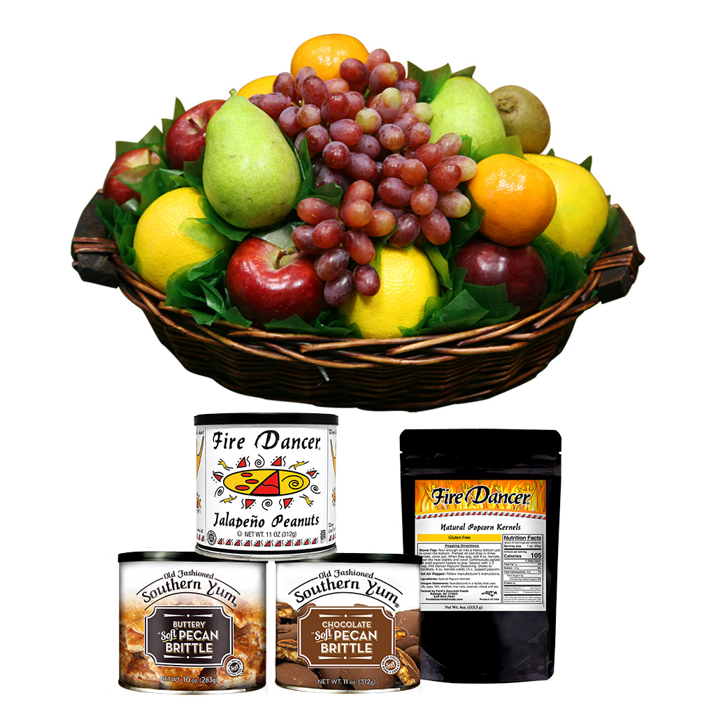 All Occasion Fruit Basket! This pretty basket is overflowing with 12 pounds of the freshest hand-packed seasonal fruits.