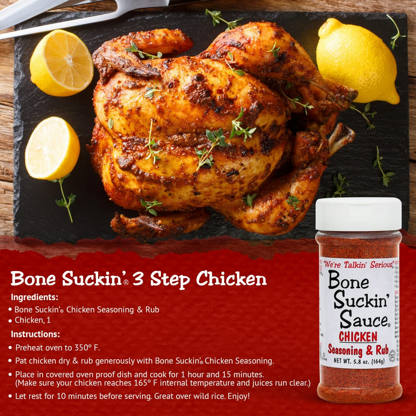 Bone Suckin' 3 Step Chicken Recipe