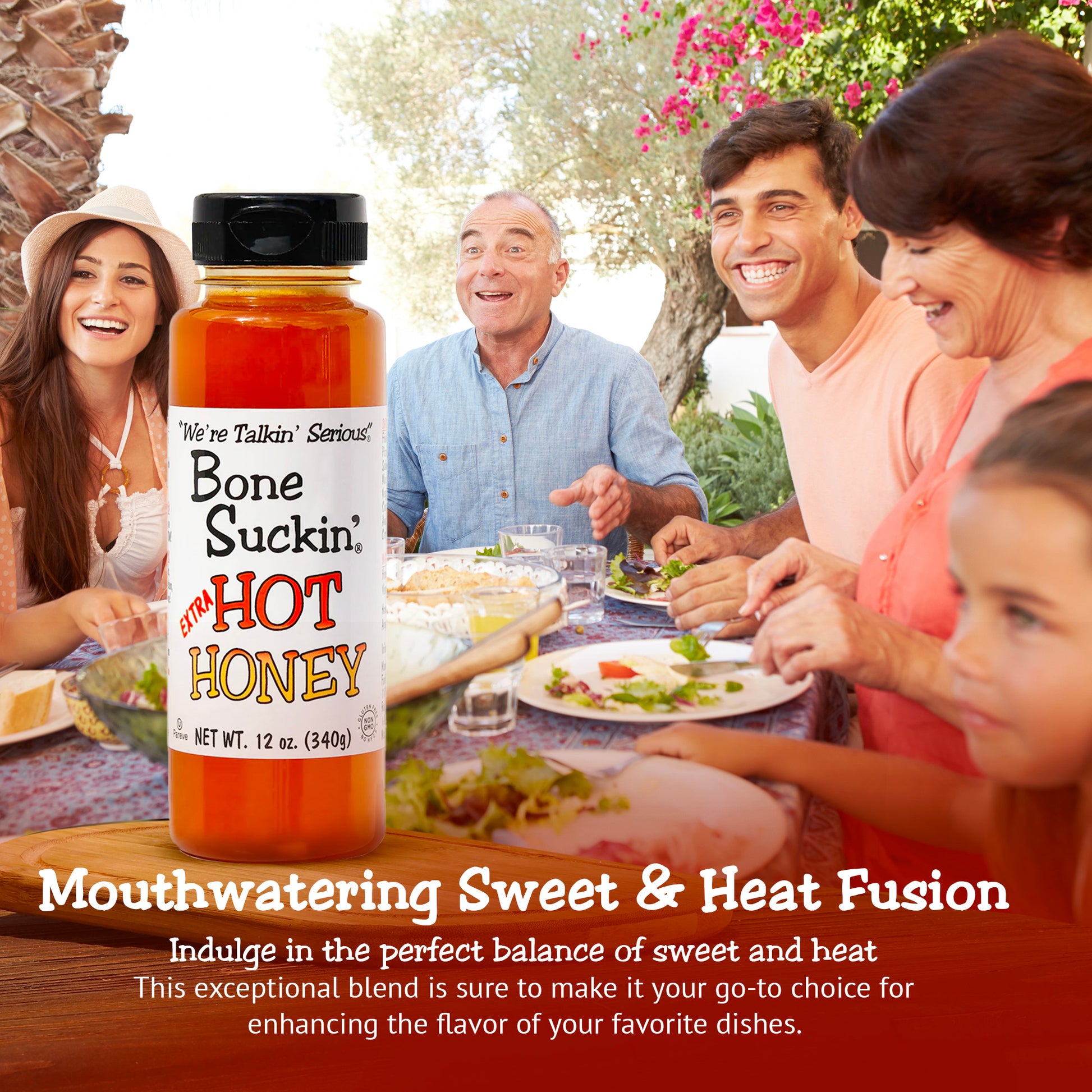 Bone Suckin' Extra Hot Honey - Mouthwatering sweet & heat fusion - Indulge in the perfect balance of sweet and heat. This exceptional blend is sure to make it your go-to choice for enhancing the flavor of your favorite dishes.