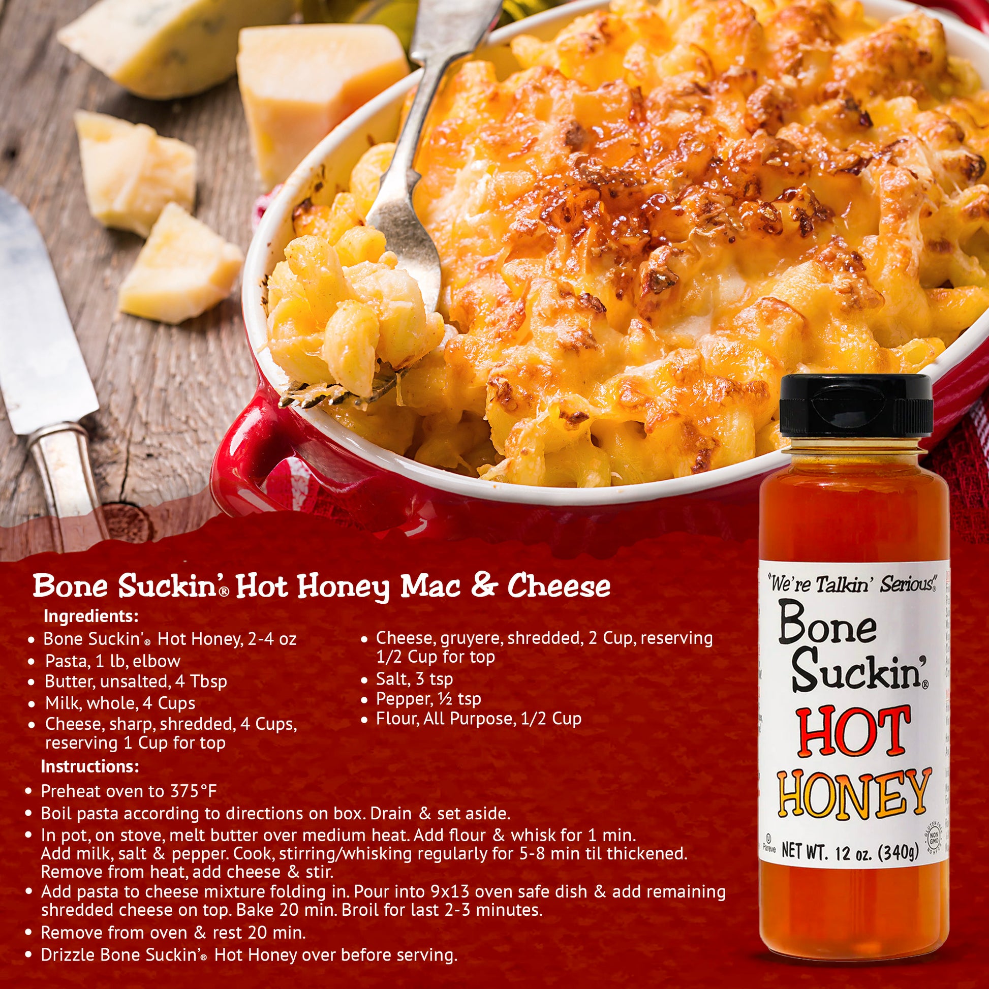 Bone Suckin' Hot Honey Mac & Cheese Recipe