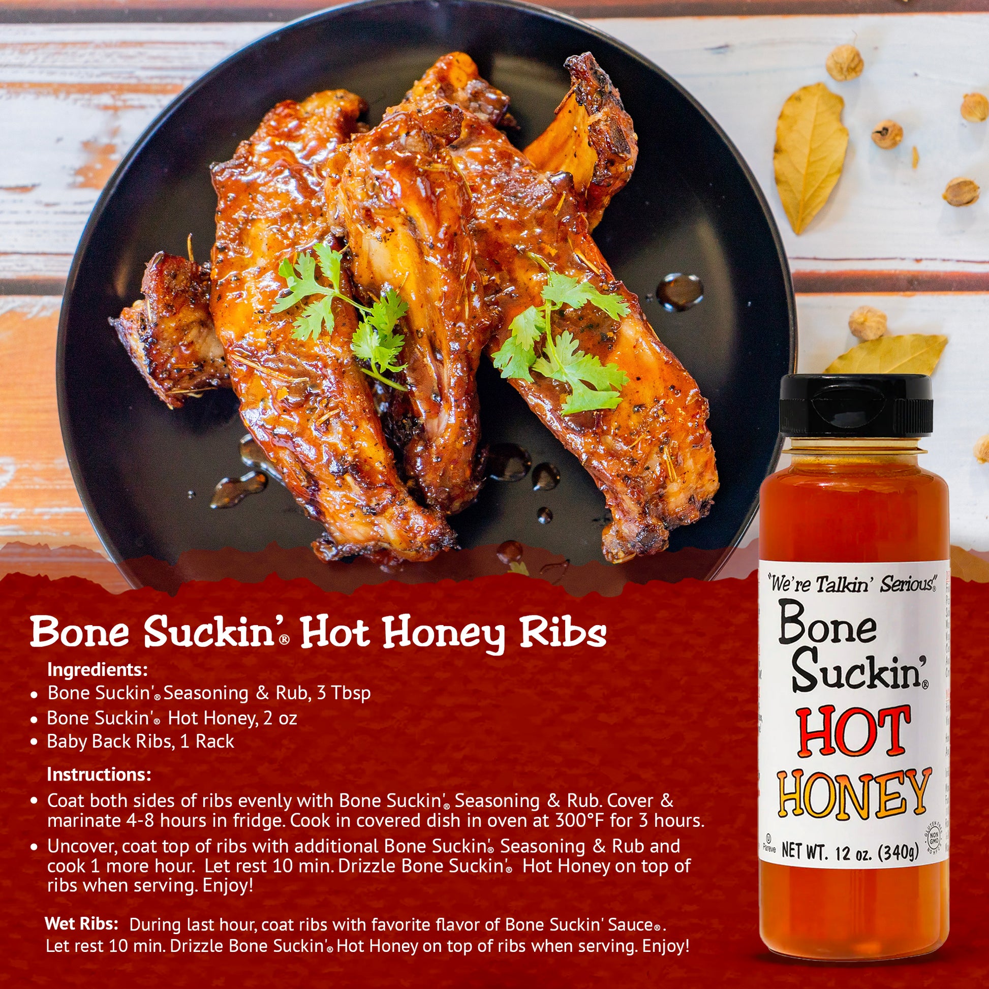 Bone Suckin' Hot Honey Ribs Recipe