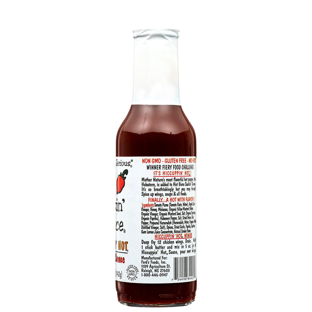 Bone Suckin' Sauce® HICCUPPIN' HOT Habanero Sauce - 5 oz. Glass Bottle