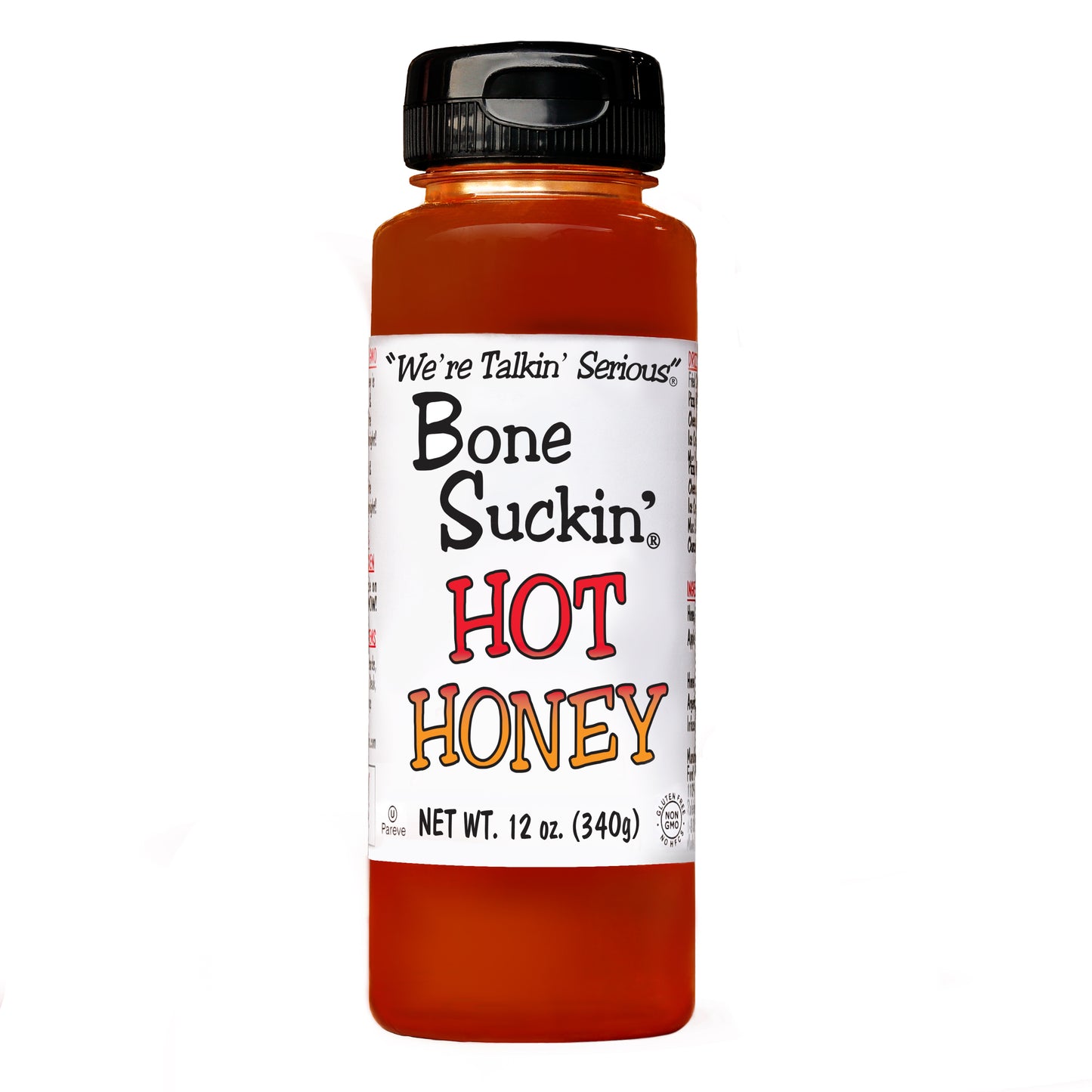 Bone Suckin Hot Honey 12oz Bone Suckin' Hot Honey is the perfect balance of heat & sweet. Wake up your favorite dish & try something new!