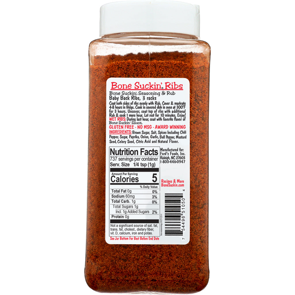 Bone Suckin' Sauce® Seasoning & Rub, 26 oz - Bottle