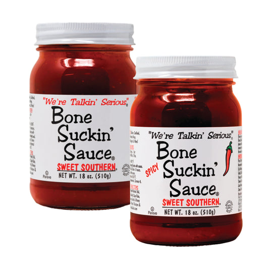 Bone Suckin' Sauce® Variety, Original & Spicy, 2 Pack. Gluten-Free, Non-GMO, no HFCS, Kosher