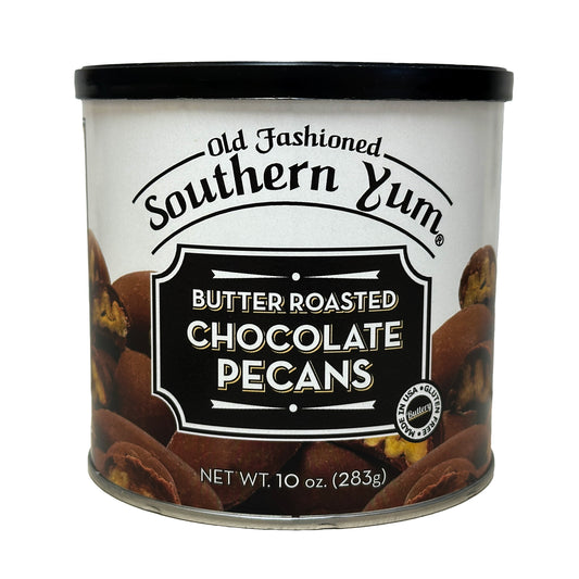 Southern Yum Butter Roasted Chocolate Pecans, 10 oz. Handmade in small batches with North Carolina Pecans!