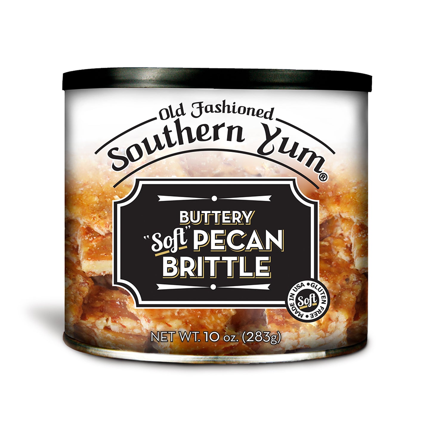 Southern Yum® Pecan Brittle, 10 oz.  This old fashioned pecan brittle is handmade in small batches from North Carolina pecans.