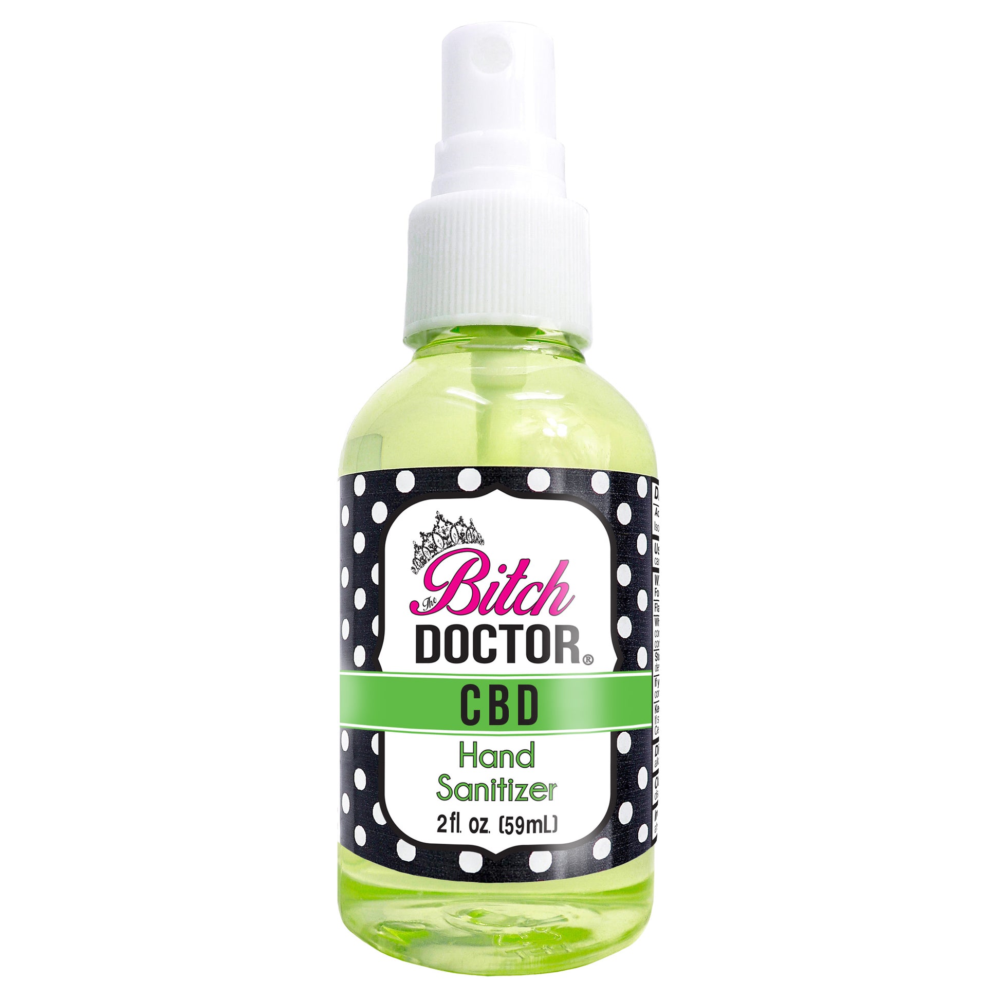 The Bitch Doctor CBD Hand Sanitizer, 2 oz. Spray Bottle
