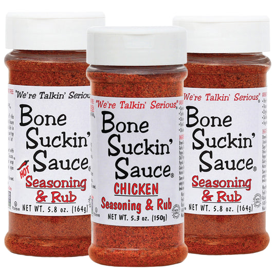 Bone Suckin'® Seasonings & Rub Variety, 3 Pack: Elevate Your Culinary Creations with a Trio of Flavorful Rubs