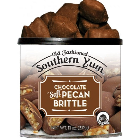 Southern Yum® Milk Chocolate Soft Pecan Brittle, 11 oz. Tin