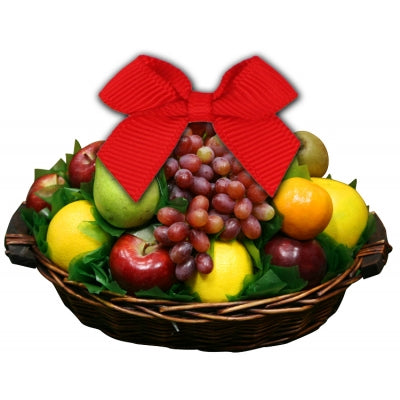 Sunshine Orchard Fruit Basket, 12 Pounds. This pretty tray basket holds 12 pounds of healthy, seasonal, mixed fresh whole fruits, making it the perfect gift for any occasion! The fruits are hand-selected at the peak of ripeness, so you can be sure that you're getting the freshest and most delicious fruits possible.